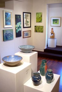 The artwork on display